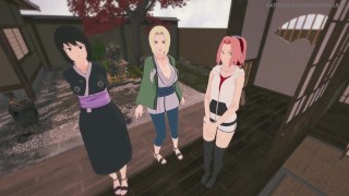 Tsunades Lektion mit Shizune und Sakura