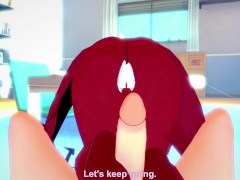 POV Hentai Footjob from Beelzebub from Helltaker