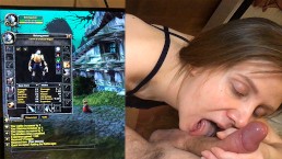 一边玩魔兽世界一边在桌子底下吸吮大鸡巴