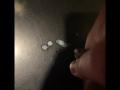Cumming on table