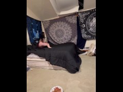 Watch me Kenziwild a goth tattooed whore showcasing my undies as I make the bed