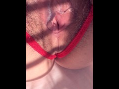 BUTTERFLY PUSSY LIPS IN CROTCHLESS PANTIES SEXY ASIAN MILF