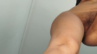 Sexy mom does housework naked. Hot Latina hairy pussy, big tits, big ass.