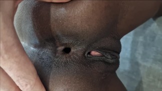 POV: Ebony gaping! Il mio primo vero gape catturato dalla fotocamera! Solo attraverso il relax.