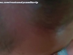 Sexy MILF gives her husband a passionate oral sex for their anniversary