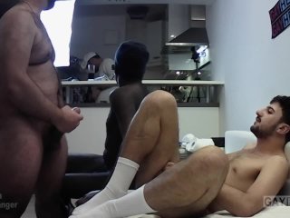 German Arab Bareback with Black Apprentice (actioncam)