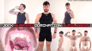 Jock burping domination humilition