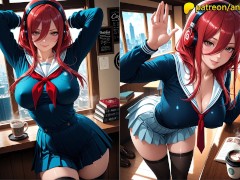 Miku Nakano showed her hole - Screenshot 1 of 16 - Anime
