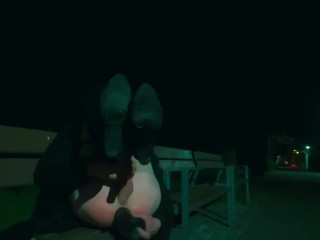 Femboy at Night in the Park