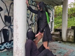 Dominatrix can fuck your mouth anytime and anywhere.