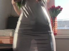 goddess yoga time in sexy dress