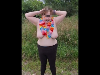 Fat Saggy Tits & Flower Necklaces!