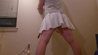 Cross dressing with leash