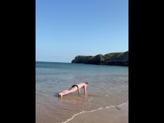 Barafundle Bay Beach Day 96 – Not easy, but I’m in #day96 #grindmodeon #hardworkpaysoff