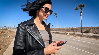 UP YOUR SKIRT AND GET IN THE COCK! Car-Sex with Skinny-Teen Madison