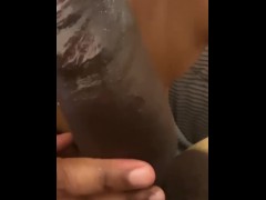 Ebony babe loves BBC cum 2/16