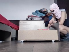 Brunette hairy pussy cleans vacuum cleaner. Latina big ass, big tits, hairy pussy.