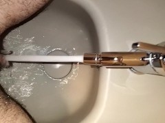 Playing with my pussy in the bidet