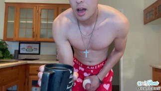 He Likes To Drink Coffee With Cum For Breakfast☕🍆