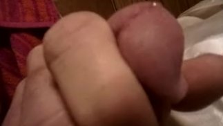Extremely Horny Used Silk Nightgown to Beat My Gay MEAT and CUM