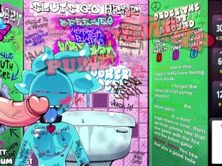 放荡的史莱姆吮吸GloryHole的鸡巴