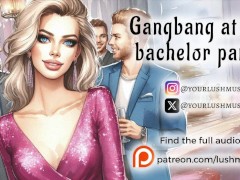Gangbang at the bachelor party [Erotic audio] [Anal] [Blowjob]