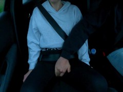 After the driving lesson, things got hot inside the car