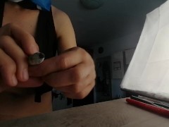 Amateur wife does housework naked. Latina hairy pussy, big ass, big tits.