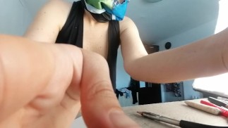 Amateur wife does housework naked. Latina hairy pussy, big ass, big tits.