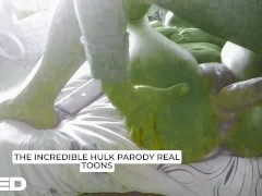 PARODY COSPLAY THE INCREDIBLE HULK HUGE COCK BIGGEST THICK DICK FUCKING SHEHULK