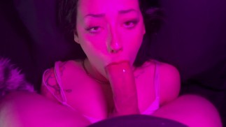 Testing My New Goth StepDaughters Throat