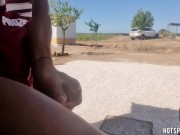 Risky Fleshlight Jerk-Off outdoor: Intense Cum Inside Toy in Friend's Room