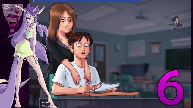 Summertime saga bionda calda sulle vacanze estive