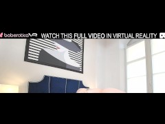 Solo naughty girl Lorin makes love with a brown sex toy and fingers in VR.