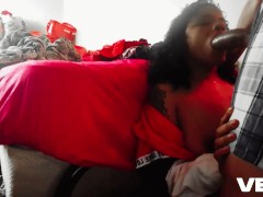 12 INCH BBC GETS A BLOWJOB FROM COLOMBIAN CANELA SKIN EXOTIC MIDGET
