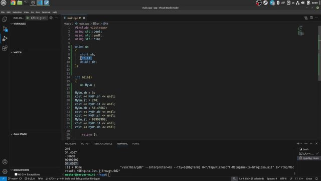 #32 User's Data Types: Union