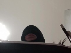 Tied up, blindfolded and ballgagged milf gets fucked in her mouth, pussy and ass