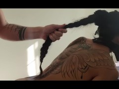 Petite Punk Latina with Tattoos in Gas Mask gets Railed