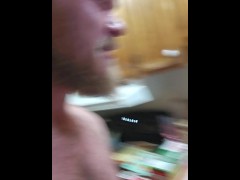 Amateur Milf Celebrates With Champaigne Bottle In Her Pussy!