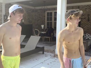 Bored Step Brothers Jesse Bolton & Jack Bailey Get Wild While Cleaning The Pool - BrotherCrush