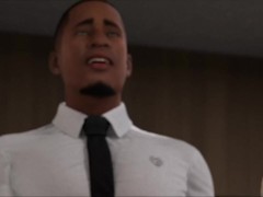 Hot Wife fucks the new black boss to save her husbands job