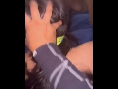 Ahijada me complace chupando consolador mientras le doy con todo por el culo