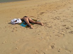 A girl in a bikini is swimming in the sea. Do you want to be my guide?