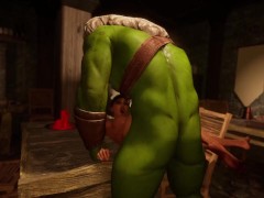 Whore barmaid serves last call for orc patron - Screenshot 10 of 16 - Hentai