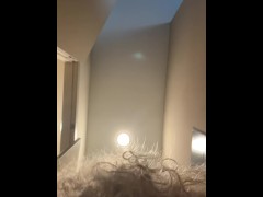 SLO MO ASMR: Get transfixed by the sexist blonde TGIRL with a BELL BUTT PLUG — ASS POV