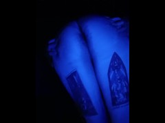 Sexy strip tease, horny goth girl
