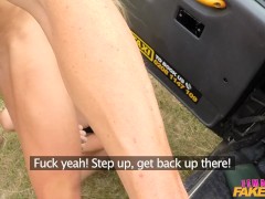 Real life MARRIED COUPLE fucking in the Taxi with Creampie Ending - Female Fake Taxi