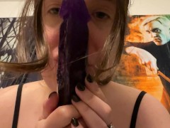 Super sensual dildo bj, deepthroat and real tears!