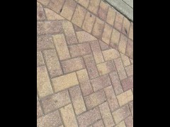 Public dick bulge flash