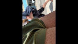 Public dick bulge flash